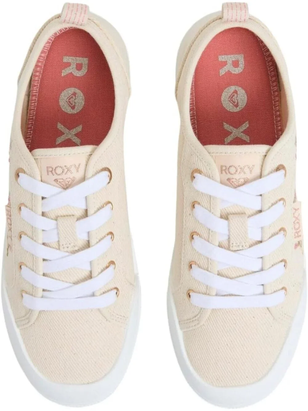 Women's Ivory Lightweight Low Top Lace Up Casual Fashion Shorebreak Sneakers